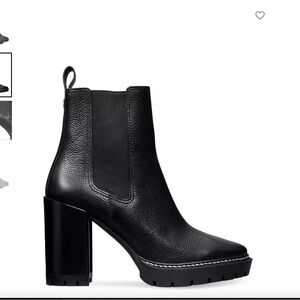 Tory Burch Carson Lug Sole Ankle Boot (like new) - Black (size 8)